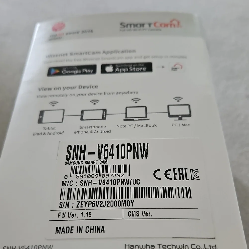 Samsung Full HD Wi‑Fi Pan & Tilt Camera White